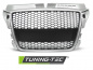 Preview: Upgrade Sportgrill / Kühlergrill für Audi A3 8P Facelift 08-12 matt Silber in Wabendesign